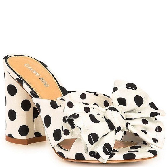 Gianni Bini | Shoes | Gianni Bini Keily Whiteblack Bow Polka Dot Size 8 |  Poshmark